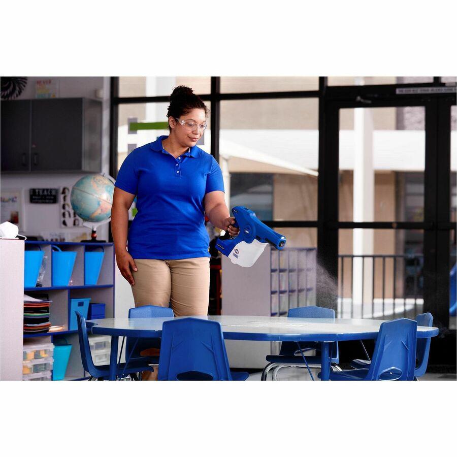 Clorox TurboPro Electrostatic Sprayer - Suitable For Disinfecting, Airport, Hotel, Laundry Room, Daycare, Office, Gym, Locker Room - Electrostatic, Handheld, Disinfectant, Lightweight - 1 Each - Blue. Picture 2