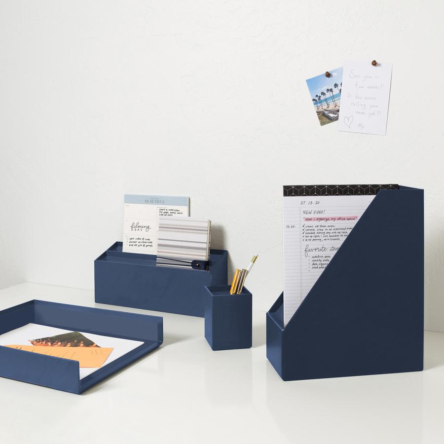 U Brands 4 Piece Desk Organization Kit - 4.1" Height x 9.8" Width12" Length - Desktop - Sturdy, Lightweight - Chipboard, Paper - 1 Each. Picture 11