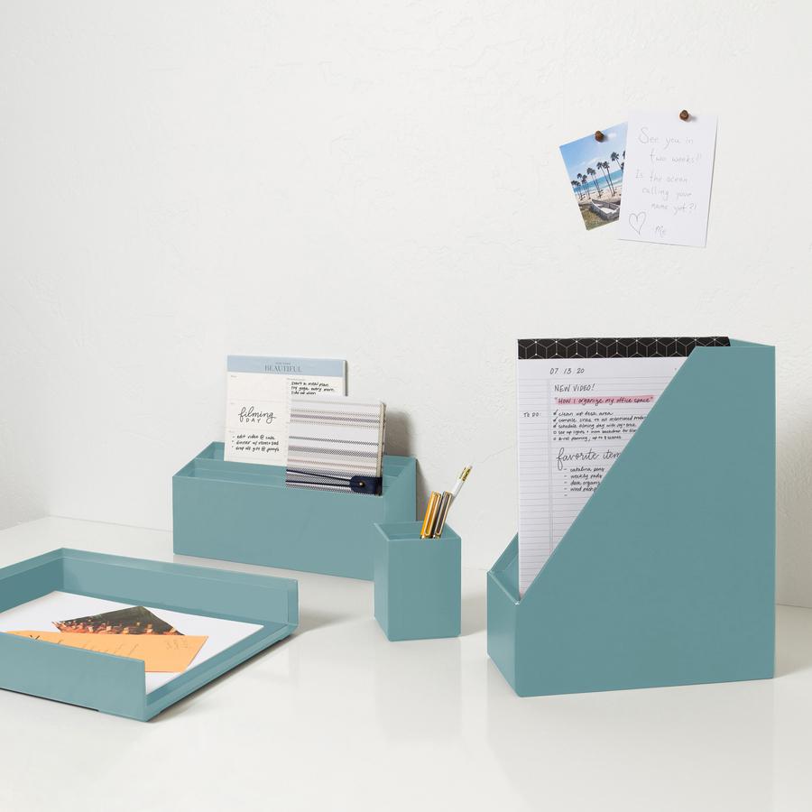U Brands 4 Piece Desk Organization Kit - 4.1" Height x 9.8" Width12" Length - Desktop - Sturdy, Lightweight - Chipboard, Paper - 1 Each. Picture 4