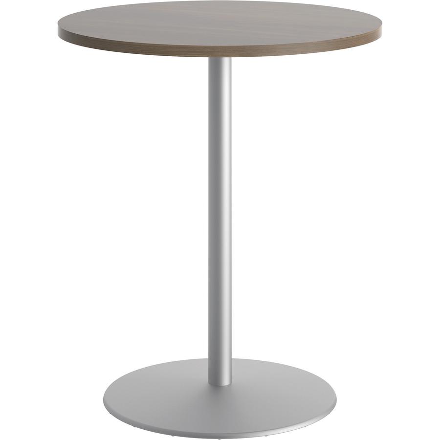 HON Between HBTTD42 Table Base - Round Base - Textured Silver. Picture 2