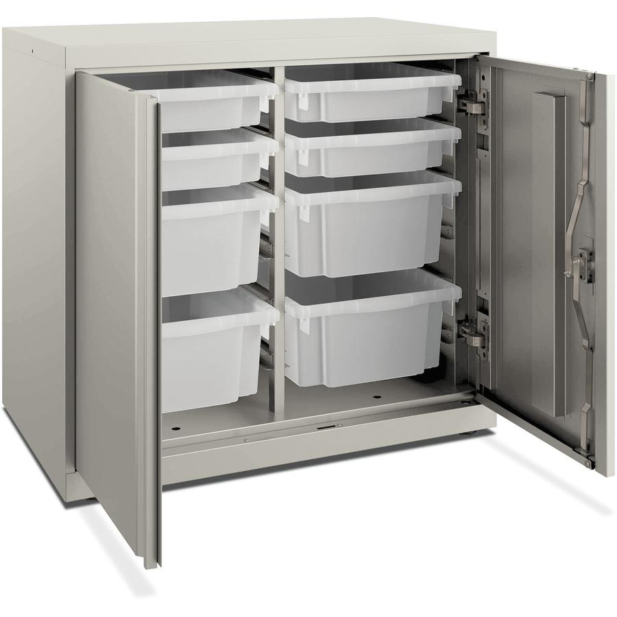 HON Flagship HFMSC182830RWB Storage Cabinet - 30" x 28" - Lockable, Leveling Glide, Removable Lock, Key Lock, Modular - Loft - Loft. Picture 2