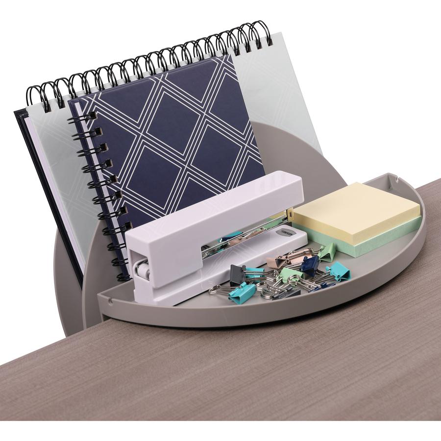 Deflecto Standing Desk Desk File Organizer Grey - 2 Tier(s) - 7.1" Height x 12" Width x 10" Depth - Portable, Spring Loaded, Built-in Pen Tray - Acrylonitrile Butadiene Styrene (ABS) - 1 Each. Picture 5