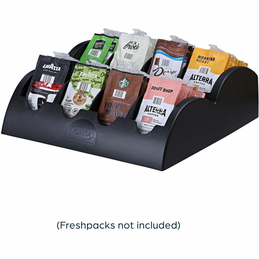 Flavia Freshpacks Small Merchandiser - 80 x Drink - Drawer Size 10" - 4.4" Height x 13.6" Width x 13" Depth - Sturdy, Compact, Recyclable - Black - Plastic - 1 Each. Picture 2