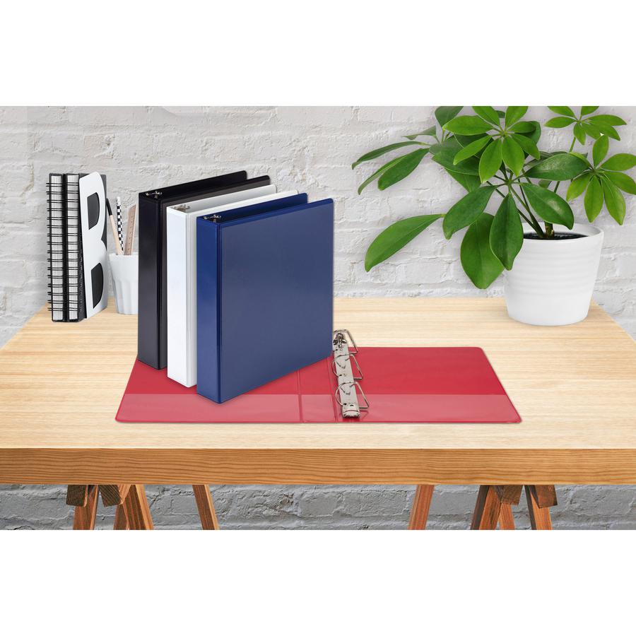 Samsill Durable View Binders - 1 1/2" Binder Capacity - Letter - 8 1/2" x 11" Sheet Size - 350 Sheet Capacity - D-Ring Fastener(s) - 2 Internal Pocket(s) - Chipboard, Polypropylene - Assorted - Recycl. Picture 2