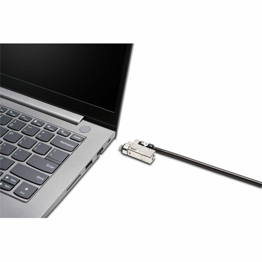 Kensington Slim NanoSaver 2.0 Keyed Laptop Lock - Keyed Lock - Carbon Steel - 5.91 ft - For Notebook. Picture 2