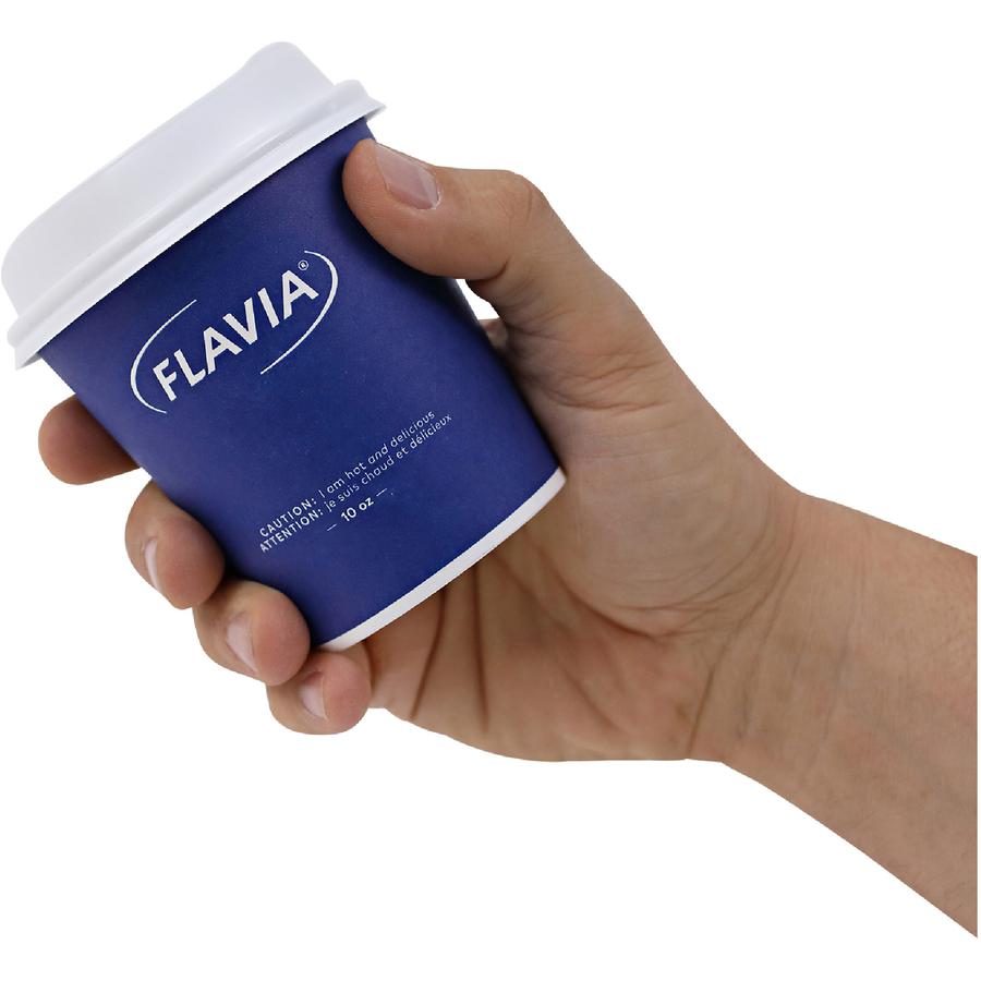 Flavia 10 oz Hot Beverage Paper Cup Lids - 1000 / Carton - White - Paper - Beverage, Hot Drink. Picture 2