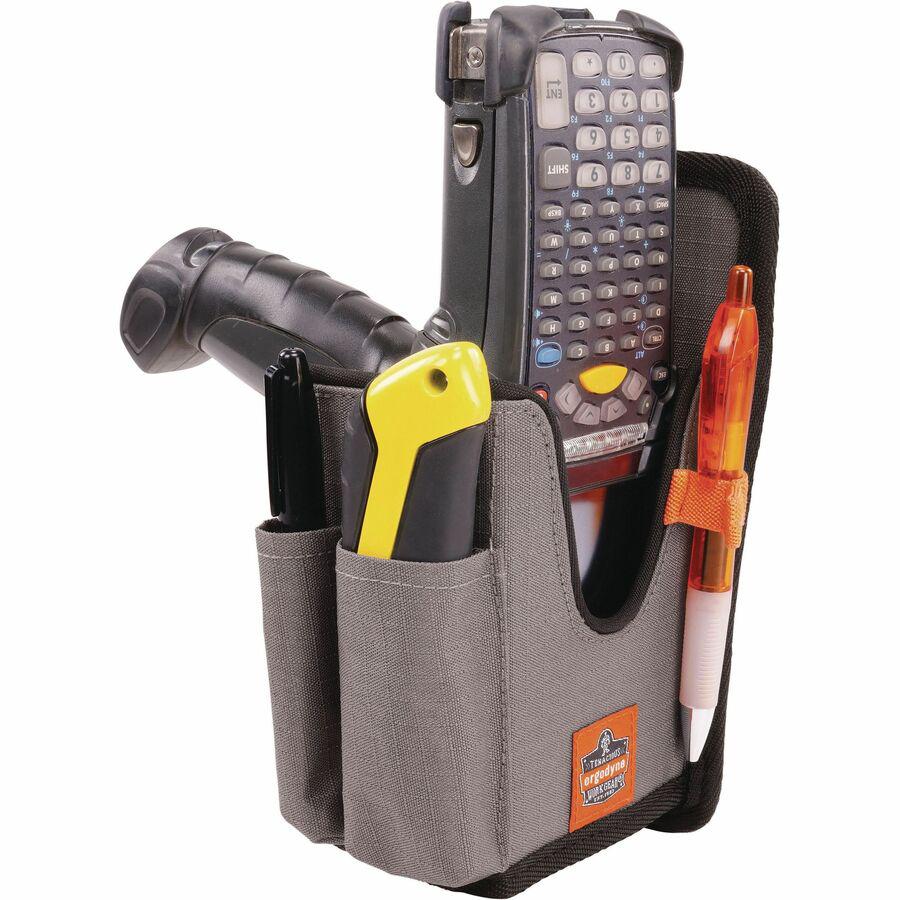 Ergodyne 5541 Carrying Case Rugged (Holster) Bar Code Scanner, Mobile Computer, Pen - Gray - Drop Resistant, Abrasion Resistant - Polyester, Ripstop Body - Belt Clip, Holster - 8.3" Height x 3.5" Widt. Picture 2