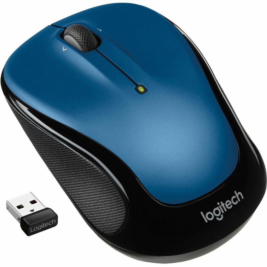Logitech Mouse - Optical - Wireless - Radio Frequency - Blue - USB - 5 Button(s). Picture 2