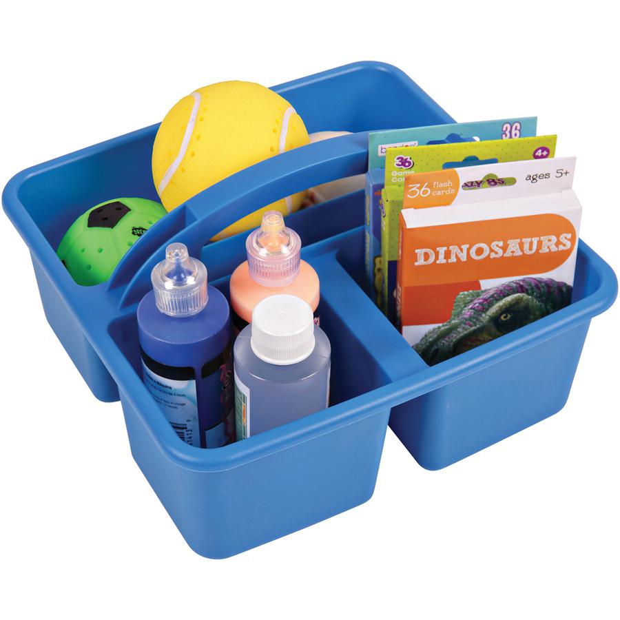 Deflecto Antimicrobial Kids Storage Caddy - 3 Compartment(s) - 5.3" Height x 9.4" Width x 9.3" Depth - Antimicrobial, Lightweight, Portable, Mold Resistant, Mildew Resistant, Durable, Washable, Stacka. Picture 2