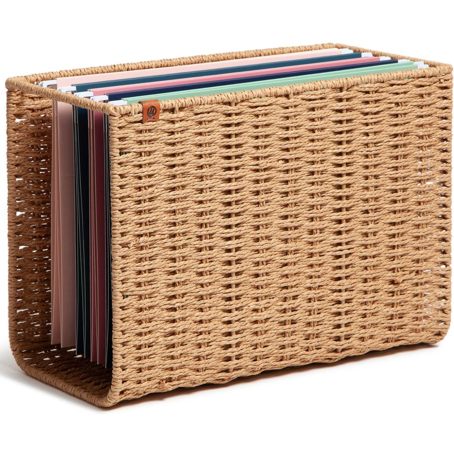 U Brands Woven File Basket - Brown - 1 Each. Picture 2