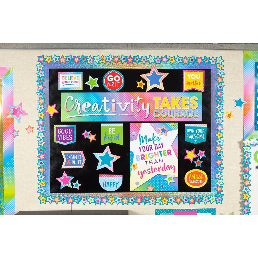 Teacher Created Resources Bulletin Board Roll - Bulletin Board, Poster, Student - 12 ftHeight x 48"Width - 1 Roll - Black - Fabric. Picture 2