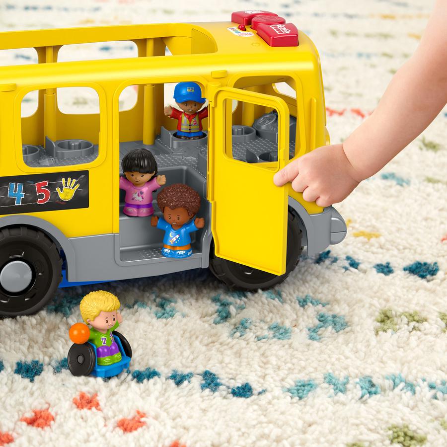 Fisher-Price Little People Toddler Learning Toy, Big Yellow School Bus Musical Push Toy - 1-5 Year Age - 1 Each - Yellow. Picture 2