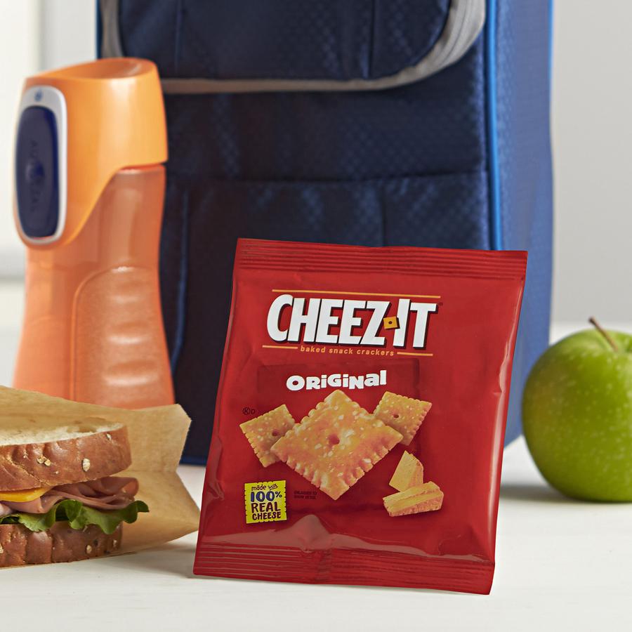 Cheez-It Cheez-It Original Baked Snack Crackers - Low Fat, Trans Fat Free - Original - 12 oz - 12 / Box. Picture 2