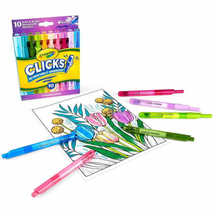 Crayola Clicks Retractable Markers - Bold Marker Point - Retractable - Multi - 1 Pack. Picture 2
