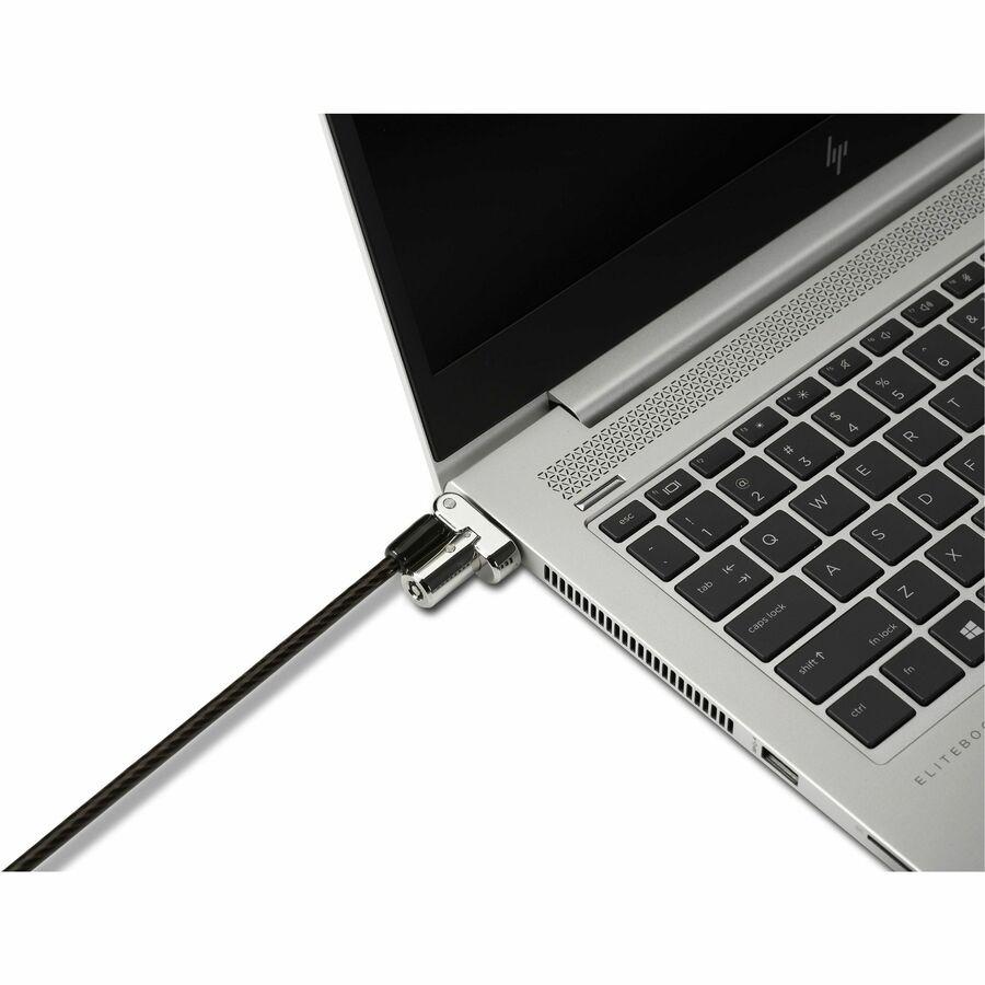 Kensington Universal 3-in-1 Keyed Laptop Lock - Keyed Lock - Black - Carbon Steel, Plastic - 6 ft - For Notebook. Picture 2