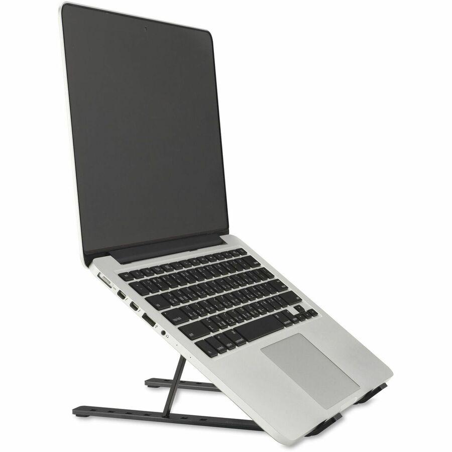 Kensington Collapsible Aluminum Laptop Riser - Up to 16" Screen Support - 11 lb Load Capacity - 5.8" Height - Aluminum - Black. Picture 2