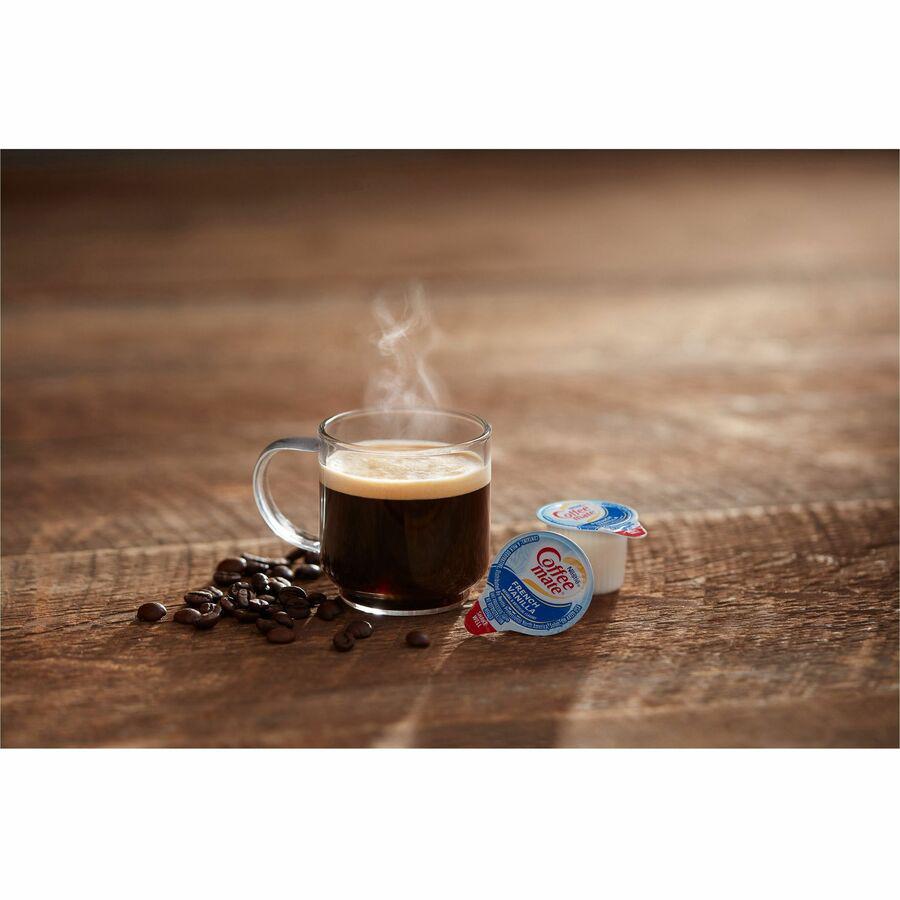 Coffee mate French Vanilla Creamer Singles - French Vanilla Flavor - 0.38 fl oz (11 mL) - 108/Carton. Picture 2