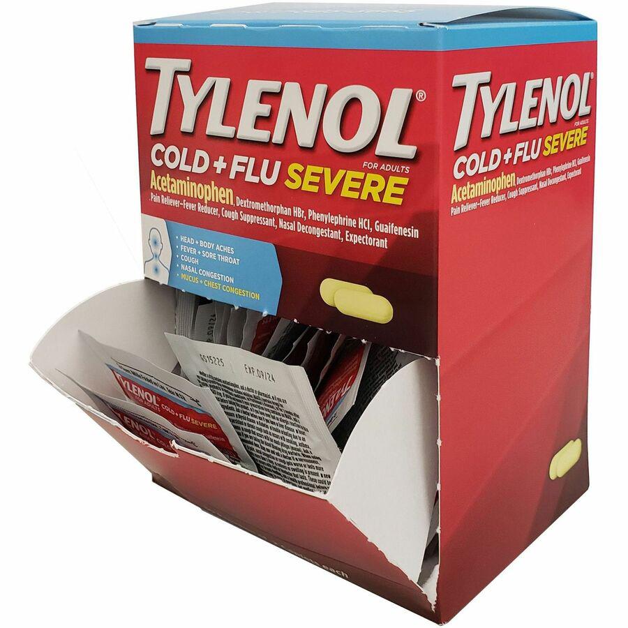 Tylenol Cold & Flu Severe Single-Dose Packets - For Tylenol Cold, Flu, Fever, Body Ache, Pain, Headache, Sore Throat, Nasal Congestion, Cough - 30 / BoxPacket. Picture 2