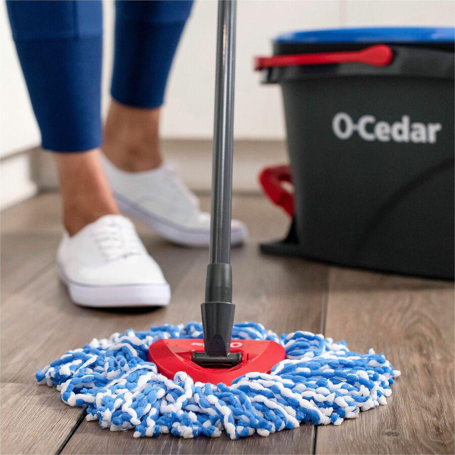 O-Cedar EasyWring RinseClean Spin Mop - MicroFiber Head - Washable, Reusable, Machine Washable, Refillable, Telescopic Handle - 1 Each - Multi. Picture 2