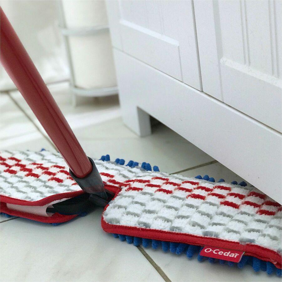 O-Cedar Hardwood Floor 'N More 3-Action Mop - MicroFiber Head - Double-sided, Flexible, Reusable, Washable, Swivel Head, Absorbent, Machine Washable - 1 Each - Multi. Picture 2