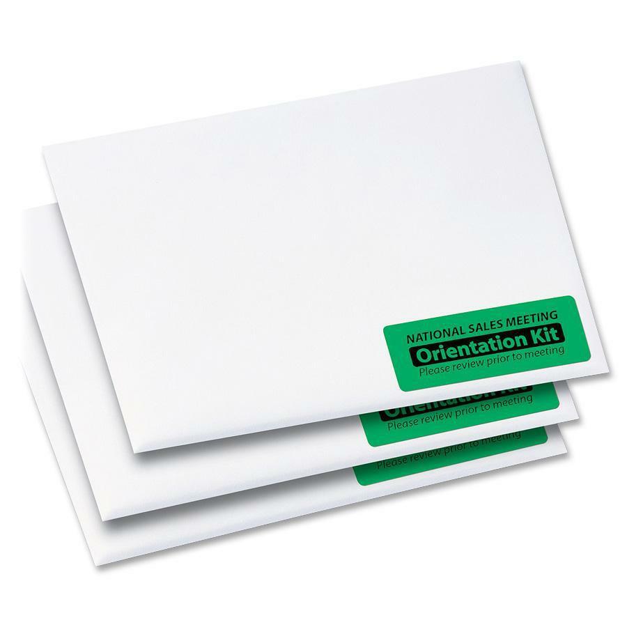 Avery&reg; Shipping Labels - 1" Width x 2 5/8" Length - Permanent Adhesive - Rectangle - Laser - Neon Green - Paper - 30 / Sheet - 25 Total Sheets - 750 Total Label(s) - 750 / Pack. Picture 6