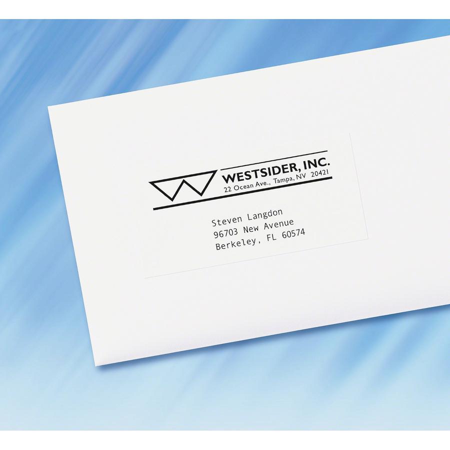 Avery&reg; Copier Address Labels - 1" Width x 2 3/16" Length - Permanent Adhesive - Rectangle - White - Paper - 33 / Sheet - 250 Total Sheets - 8250 Total Label(s) - 8250 / Box. Picture 5