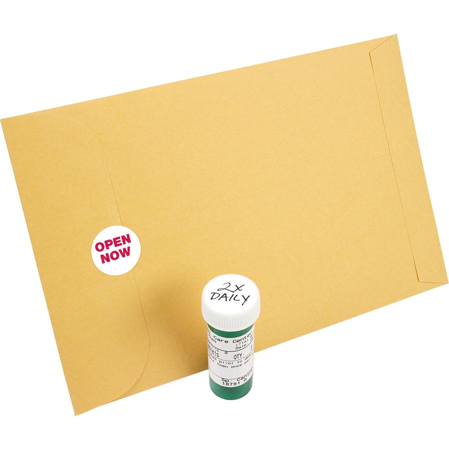Avery&reg; Removable ID Labels - - Height1" Diameter - Removable Adhesive - Circle - Inkjet, Laser - White - 600 / Pack - Self-adhesive. Picture 2