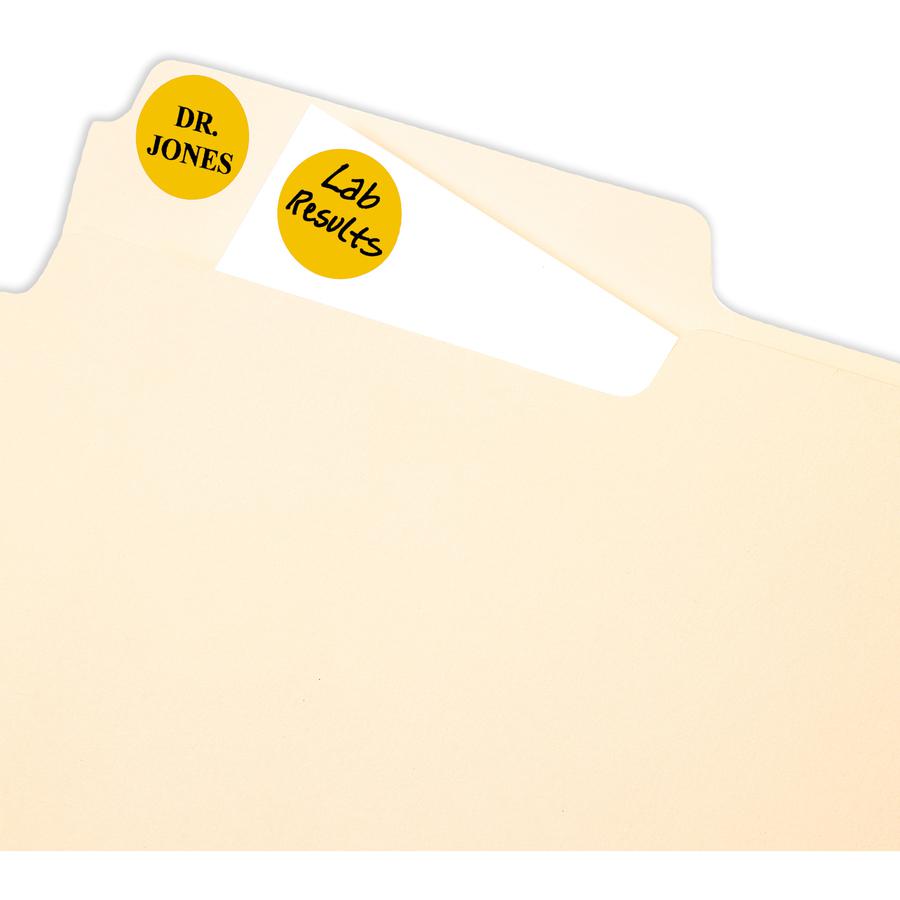 Avery&reg; Color-Coding Labels - - Height3/4" Diameter - Removable Adhesive - Round - Laser - Orange - 24 / Sheet - 1008 / Pack. Picture 3