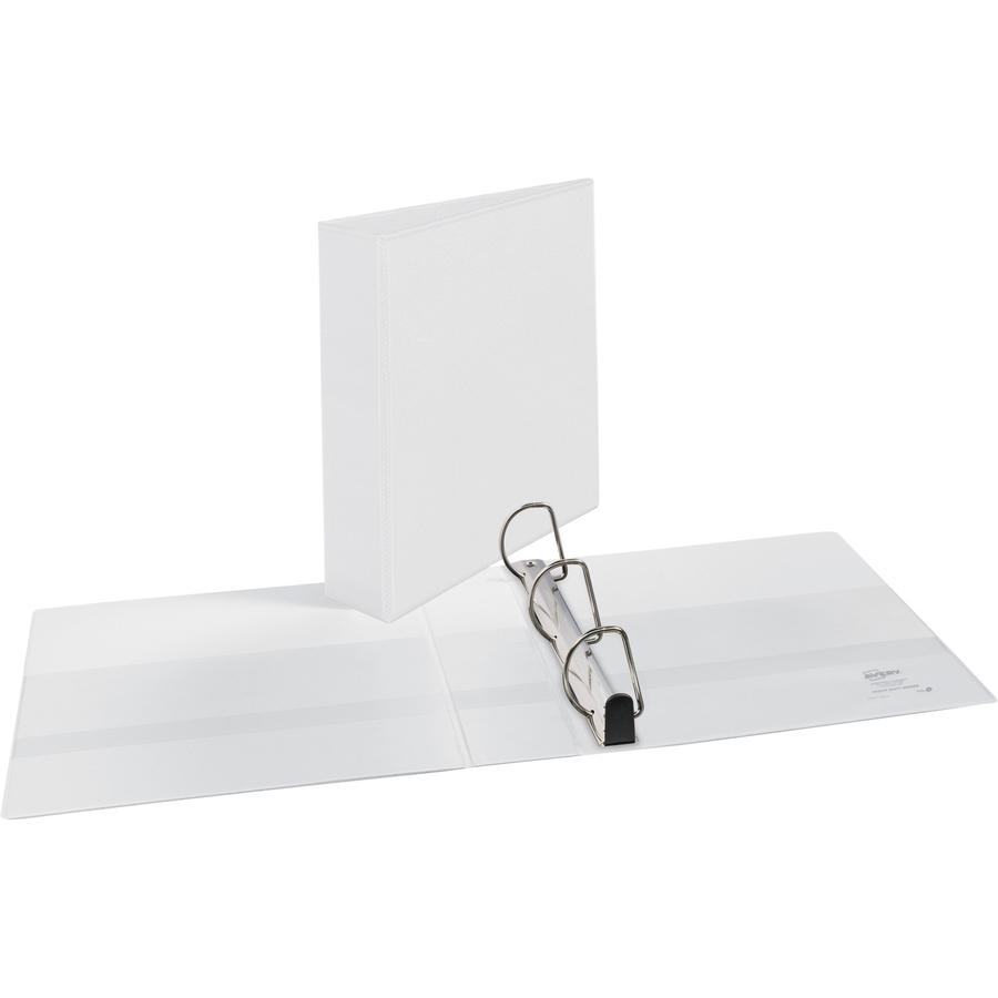 Avery&reg; Heavy-duty Nonstick View Binder - 2" Binder Capacity - Letter - 8 1/2" x 11" Sheet Size - 500 Sheet Capacity - 3 x Slant D-Ring Fastener(s) - 4 Internal Pocket(s) - Poly - White - Recycled . Picture 3