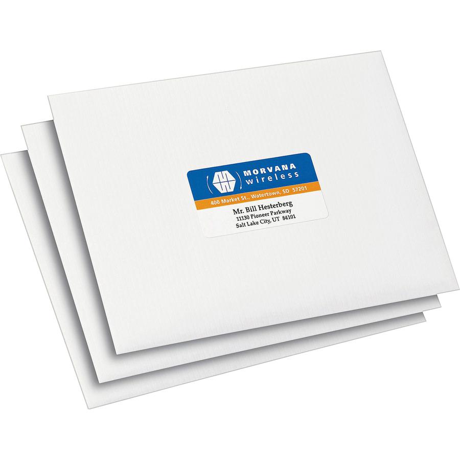 Avery&reg; Print-to-the-Edge Shipping Labels - 1 1/4" Width x 2 3/8" Length - Permanent Adhesive - Rectangle - Laser - White - Paper - 18 / Sheet - 25 Total Sheets - 450 Total Label(s) - 450 / Pack. Picture 2