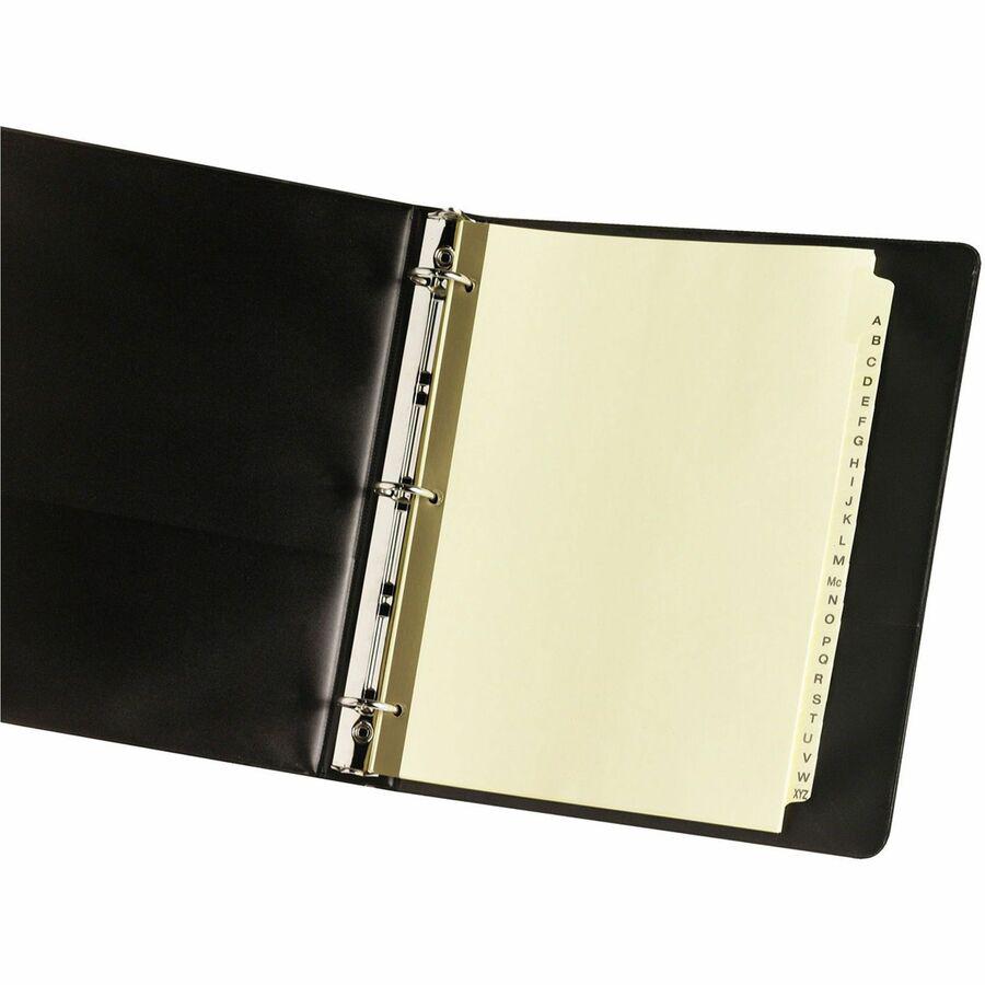 Avery&reg; Laminated Dividers - Gold Reinforced - 25 x Divider(s) - Printed Tab(s) - Character - A-Z - 25 Tab(s)/Set - 8.5" Divider Width x 11" Divider Length - Letter - 3 Hole Punched - Buff Paper Di. Picture 5