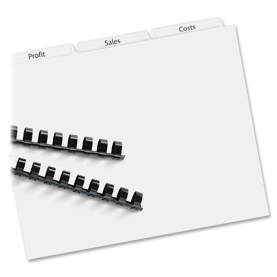 Avery&reg; Print & Apply Label Unpunched Dividers - Index Maker Easy Apply Label Strip - 75 x Divider(s) - 3 Blank Tab(s) - 3 Tab(s)/Set - 8.5" Divider Width x 11" Divider Length - Letter - White Pape. Picture 3