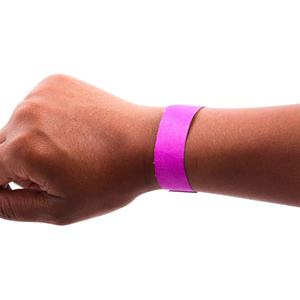 SICURIX Standard Dupont Tyvek Security Wristband - 100 / Pack - 0.8" Height x 10" Width Length - Purple - Tyvek. Picture 6