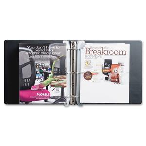 Baumgartens Magazine/Catalog Organizer Strips - 11.6" Length - 3 x Holes - Ring Binder - Clear - 12 / Pack. Picture 4