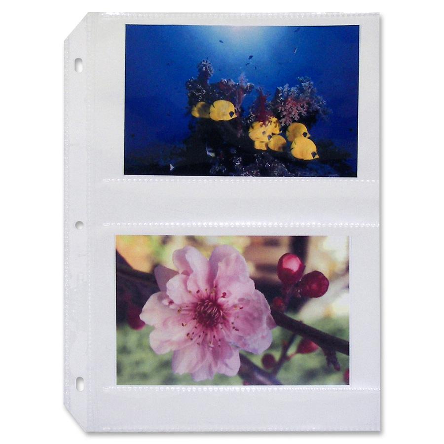 C-Line Ring Binder Photo Storage Pages - 4 Capacity - 4" Width x 6" Length - 3-ring Binding. Picture 4