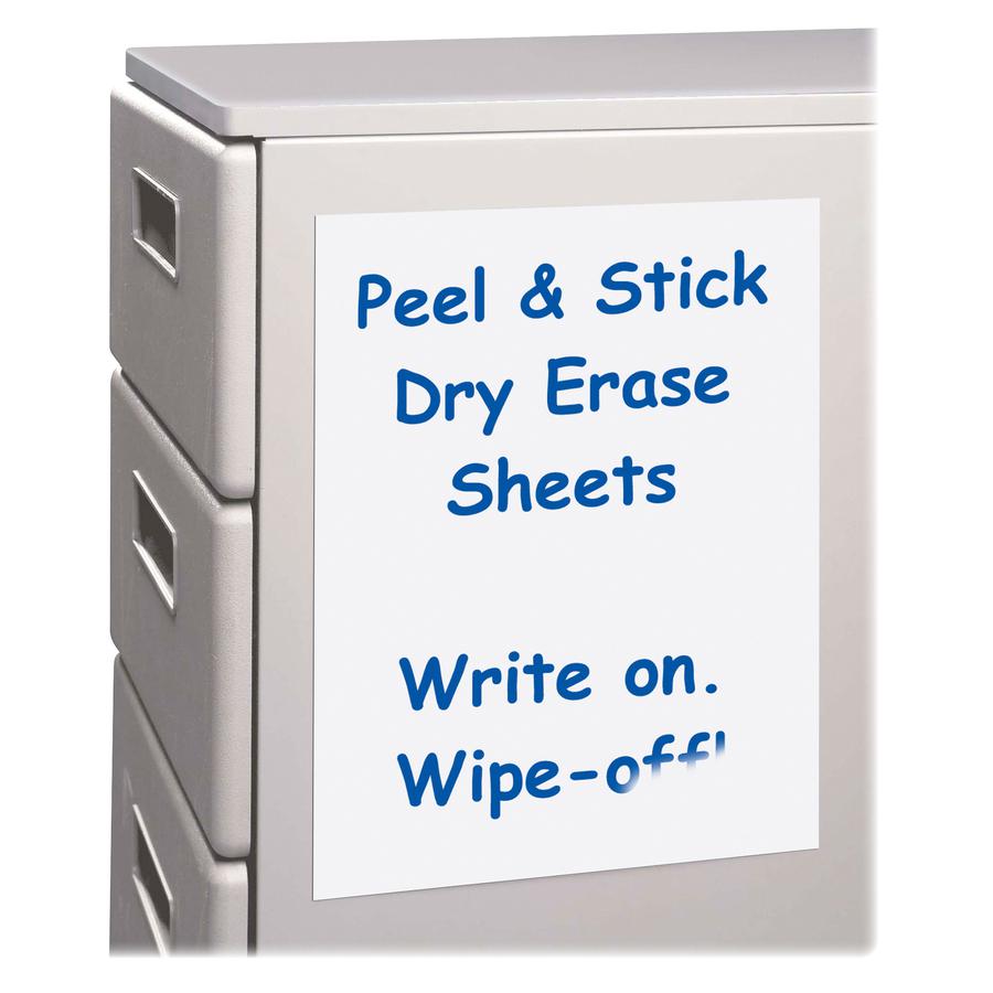 C-Line Dry Erase Sheets - Peel & Stick, 11 X 8-1/2, 25/BX, 57911. Picture 3