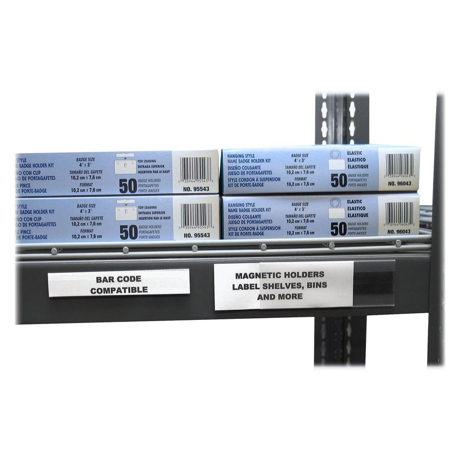C-Line HOL-DEX Magnetic Shelf/Bin Label Holders - 1/2-Inch x 6-Inch, 10/BX, 87207. Picture 7