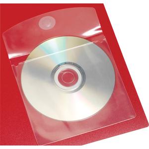 Cardinal HOLDit! Self-Adhesive CD/DVD Disk Pockets - 5" Height x 0.1" Width x 5" Length - 1 x CD/DVD Capacity - 5" x 5" Sheet - Ring Binder - Rectangular - Clear - Polypropylene - 10 / Pack. Picture 2