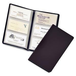 Cardinal Business Card File - 72 Capacity - 4.38" Width x 7.75" Length - Black Vinyl Cover. Picture 2
