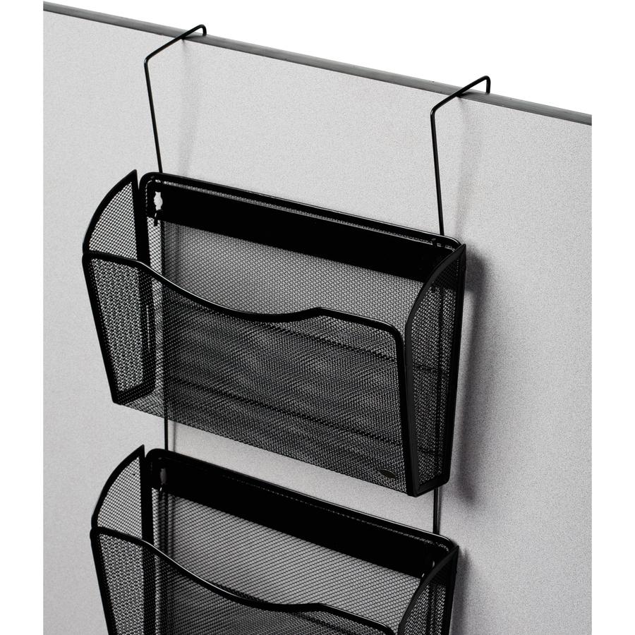 Rolodex Expressions Mesh 3-Pack Hanging Wall Files - 3 Pocket(s) - 33.5" Height x 14" Width x 6.6" Depth - Black - Steel - 1 / Each. Picture 2