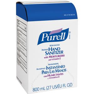 PURELL&reg; Hand Sanitizer Gel Refill - 27.1 fl oz (800 mL) - Kill Germs - Hand - Moisturizing - Clear - 12 / Carton. Picture 2