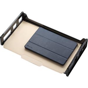 Officemate Black Side-Loading Desk Trays - 2.8" Height x 16.3" Width x 9" Depth - Desktop - Stackable, Durable, Non-stick, Carrying Handle, Portable - Plastic - 1 Each. Picture 4