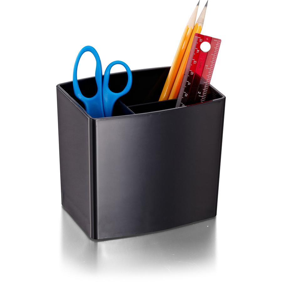 Officemate 2200 Series Large Pencil Cup - 4.5" x 5" x 3.8" x - Plastic - 1 Each - Black. Picture 9