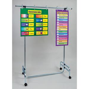 Pacon Chart Stand - 78" Height x 77" Width - Metal - Silver. Picture 2