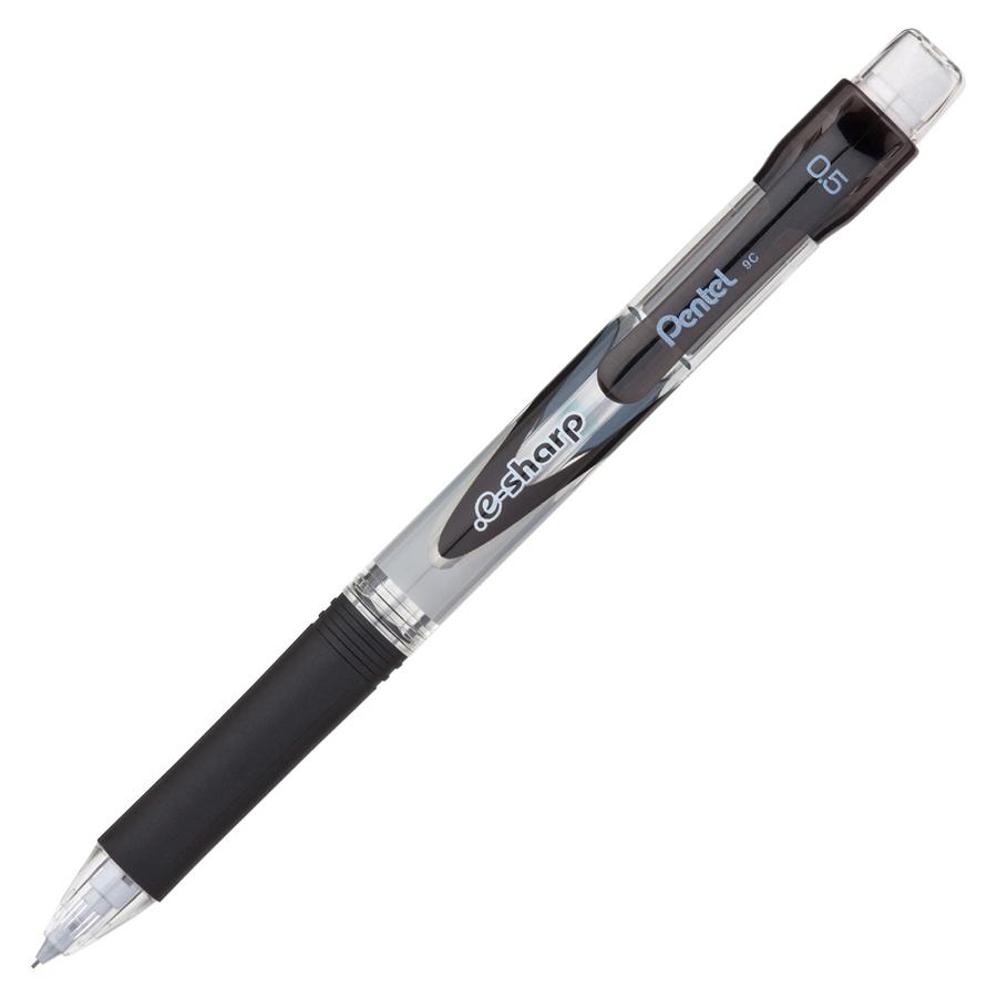 Pentel E-Sharp Mechanical Pencils - #2 Lead - 0.5 mm Lead Diameter - Refillable - Black Barrel - 1 Dozen. Picture 3