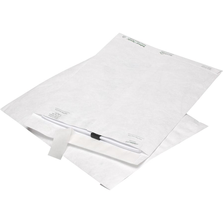 Quality Park Flap-Stik Open-end Envelopes - Catalog - 10" Width x 15" Length - 14 lb - Peel & Seal - Tyvek - 100 / Box - White. Picture 9