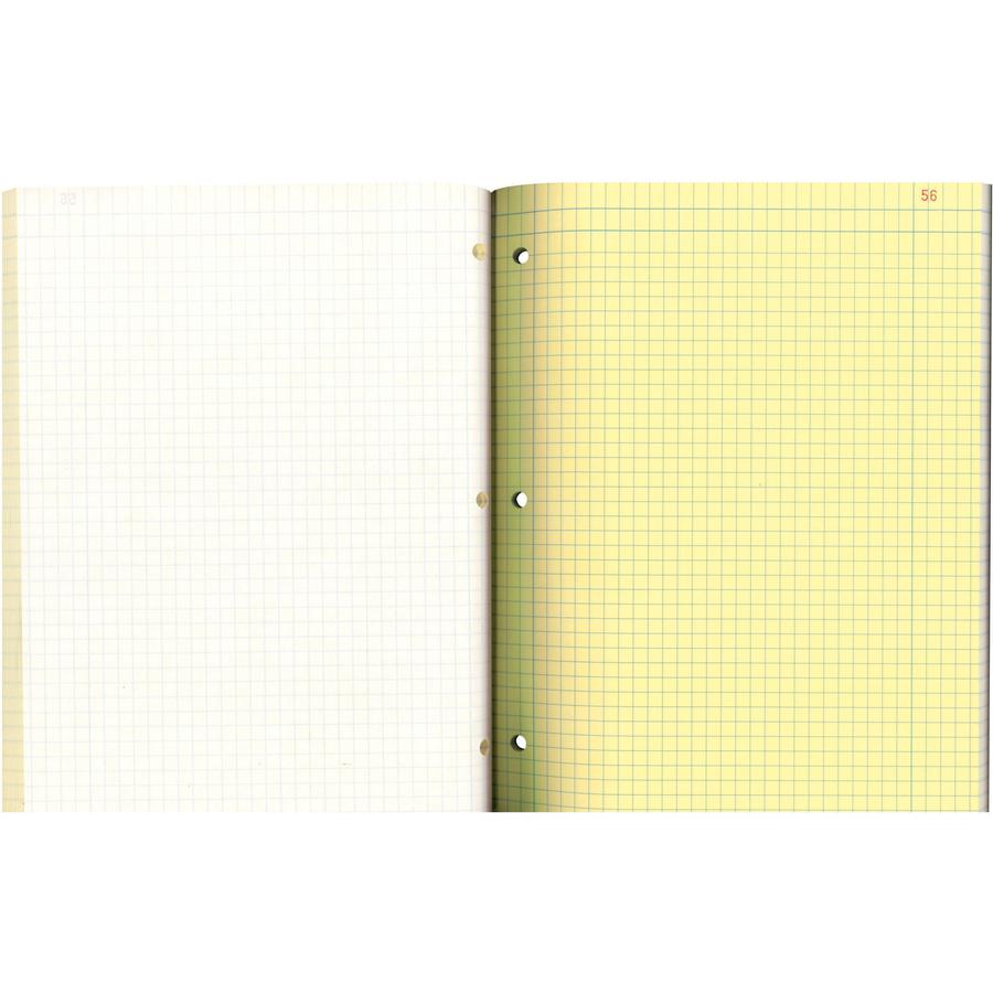 Rediform Laboratory Research Notebook - 200 Sheets - Sewn - 9 1/4" x 11" - Brown Paper - BrownPressboard Cover - Micro Perforated, Numbered, Perforated, Punched - 1 Each. Picture 2