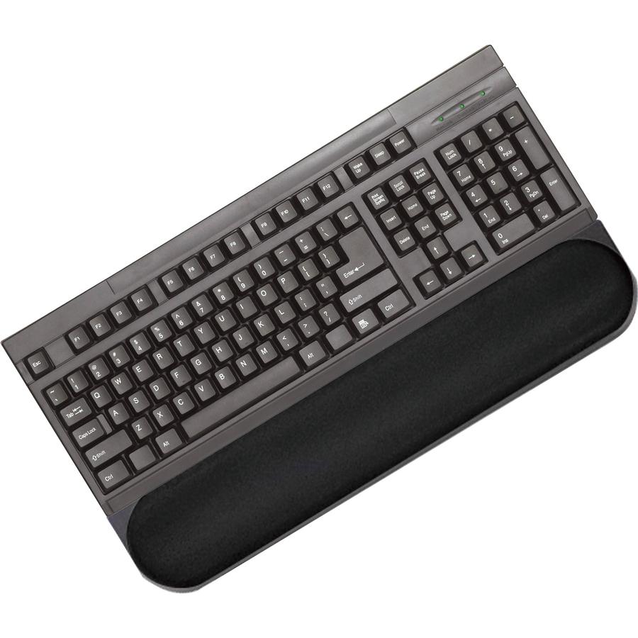 Safco Proline Keyboard Wrist Support - 1.25" x 18" x 3.50" Dimension - Black - 1 Pack. Picture 2