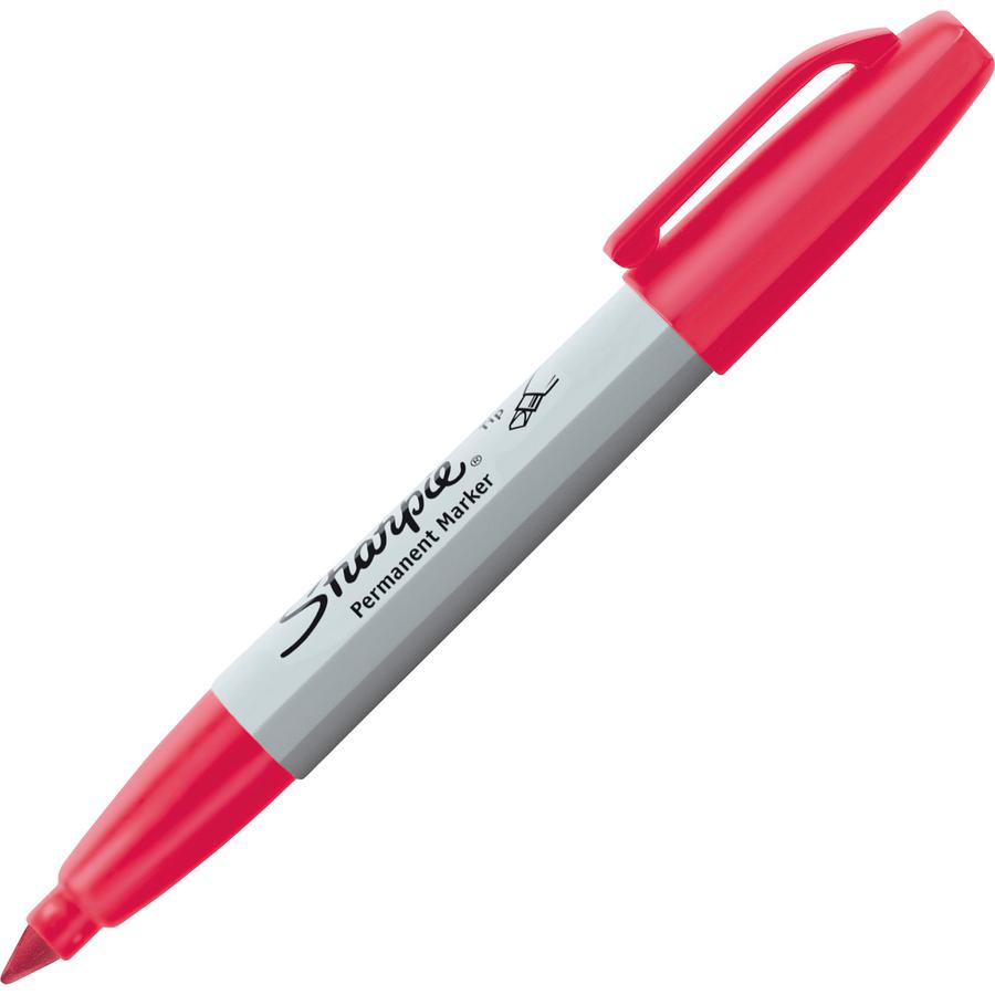 Sharpie Large Barrel Permanent Markers - Wide Marker Point - Chisel Marker Point Style - Red Alcohol Based Ink - 1 Dozen. Picture 3