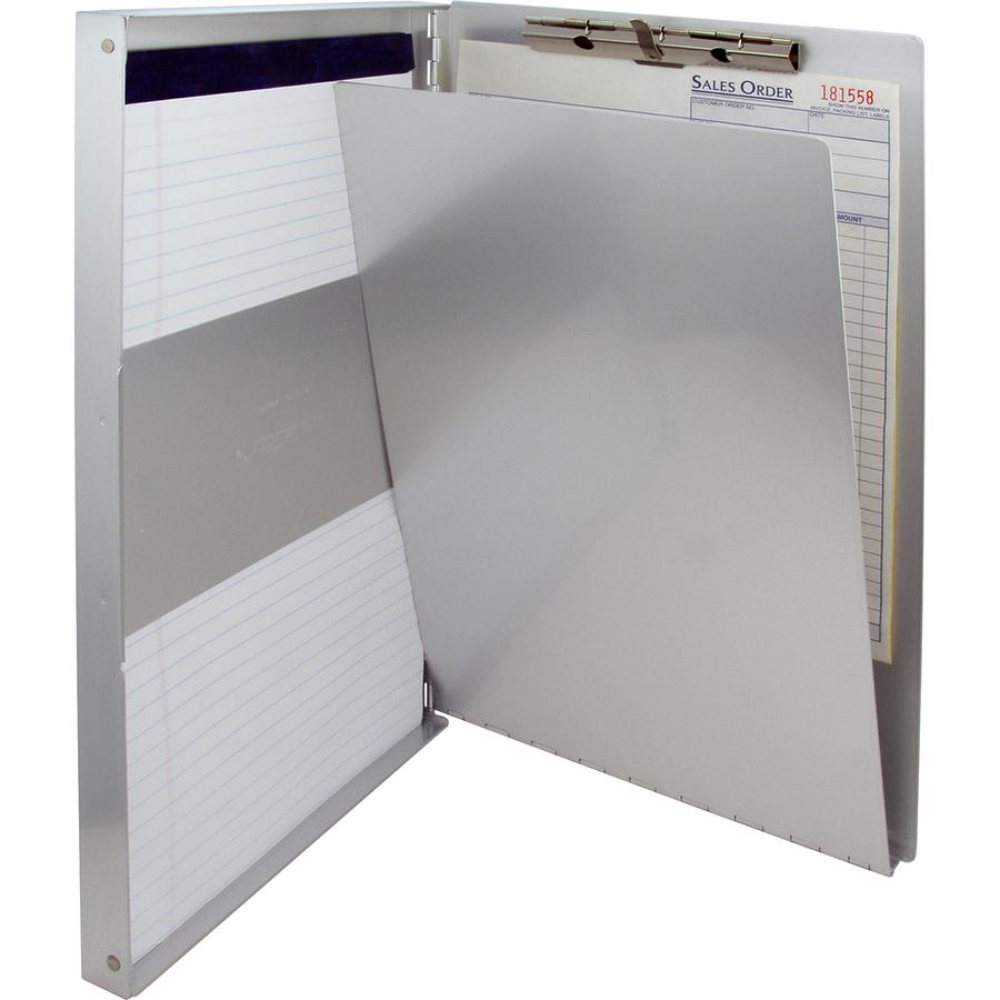 Saunders Snapak Side-open Storage Form Holder - 0.50" Clip Capacity - Storage for 30 Sheet - Side Opening - 8 1/2" x 14" - Aluminum - Silver - 1 Each. Picture 4